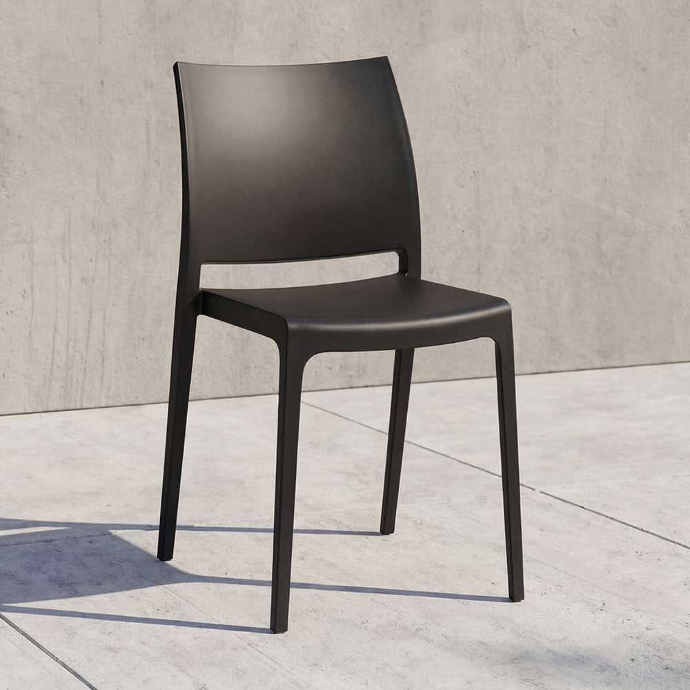 TuHome Soho Modern Dining Chair, Contemporary Compact Accent - Black